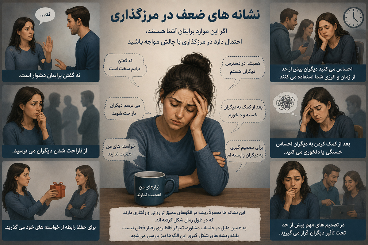 نشانه های ضعف در مرزگذاری