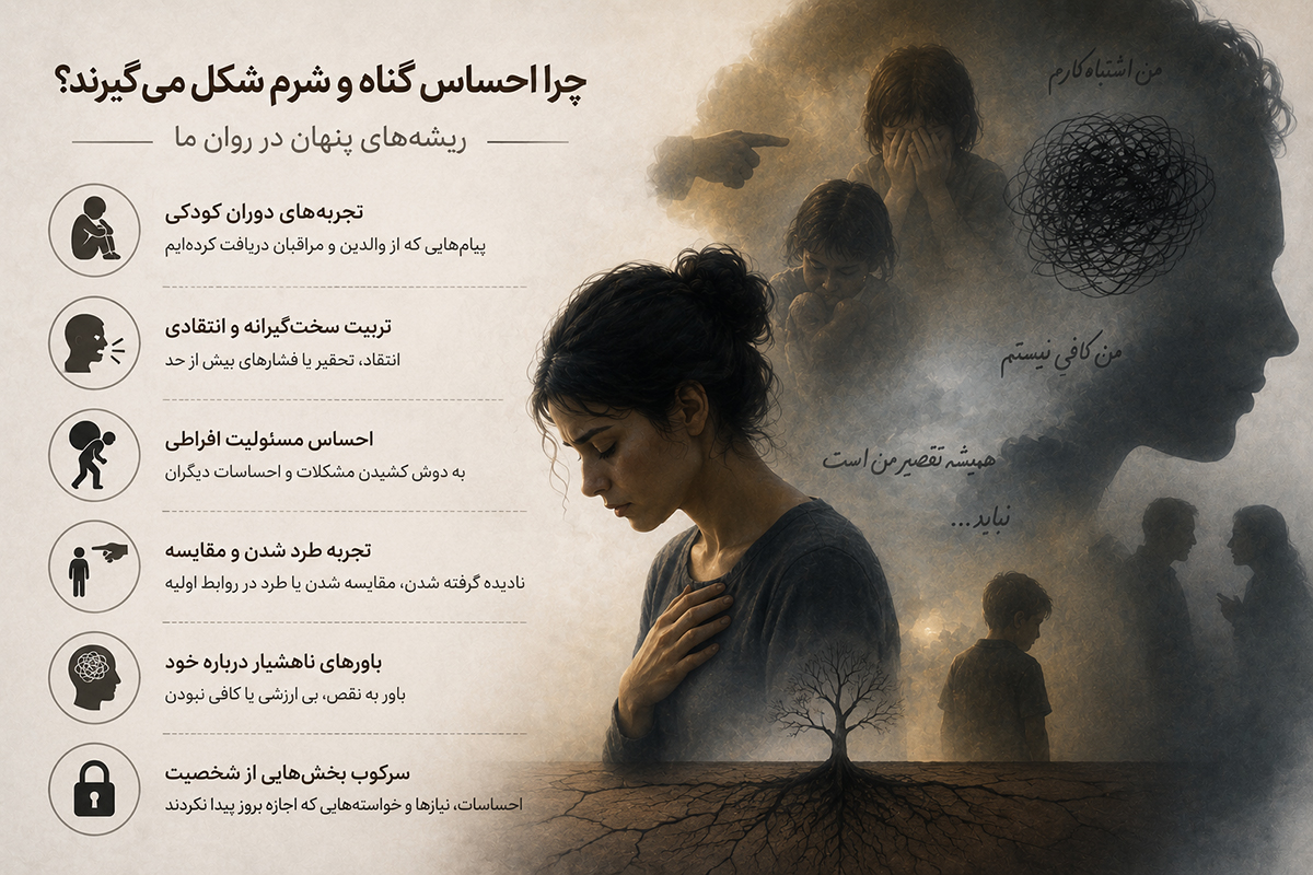 ریشه احساس گناه در ناخودآگاه چگونه شکل می گیرد؟